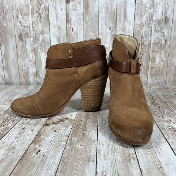 Rag and Bone Harrow warm brown leather boots womens 8 - Picture 5 of 10